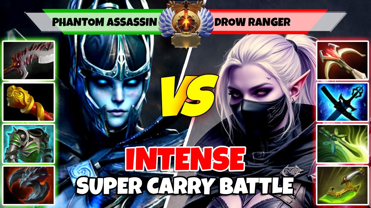 PHANTOM ASSASSIN (Carry) vs DROW RANGER (Carry) - Battle Of Immortal Rank Dota 2 Players - Z Dota 2