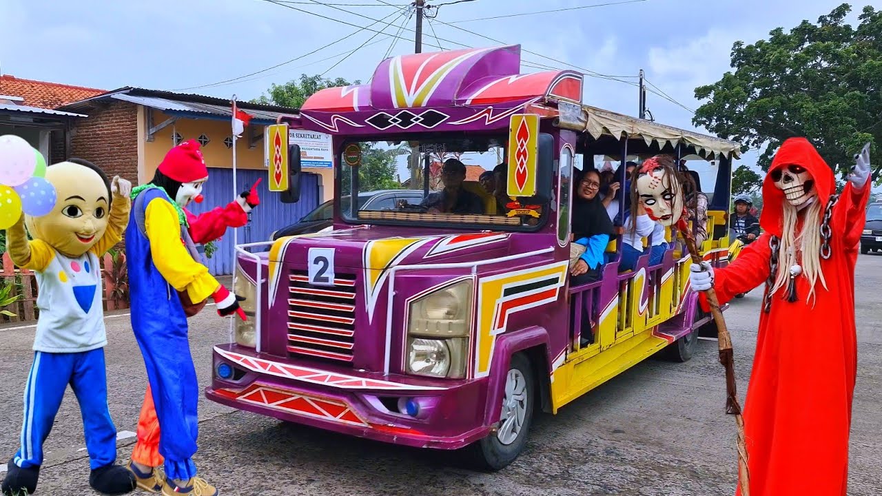 LAGU AKU NAIK ODONG-ODONG VERSI MOBIL ODONG ODONG BADUT LUCU | LAGU INDONESIA TERPOPULER
