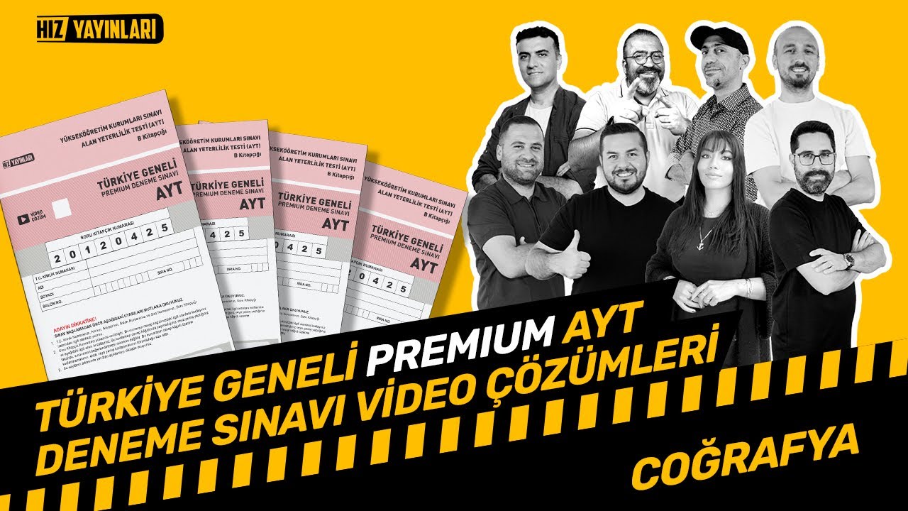 Türkiye Geneli Hız Yayınları AYT Sos2 Deneme Sınavı I Coğrafya Çözümleri I Enes Eker
