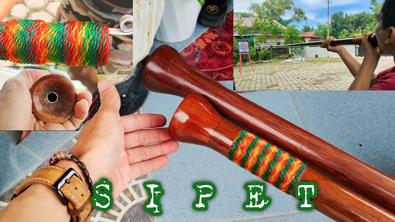 Pengrajin Senjata Tradisional Sumpit atau Sipet Karya Pak Damelson Dari Kota Palangka Raya