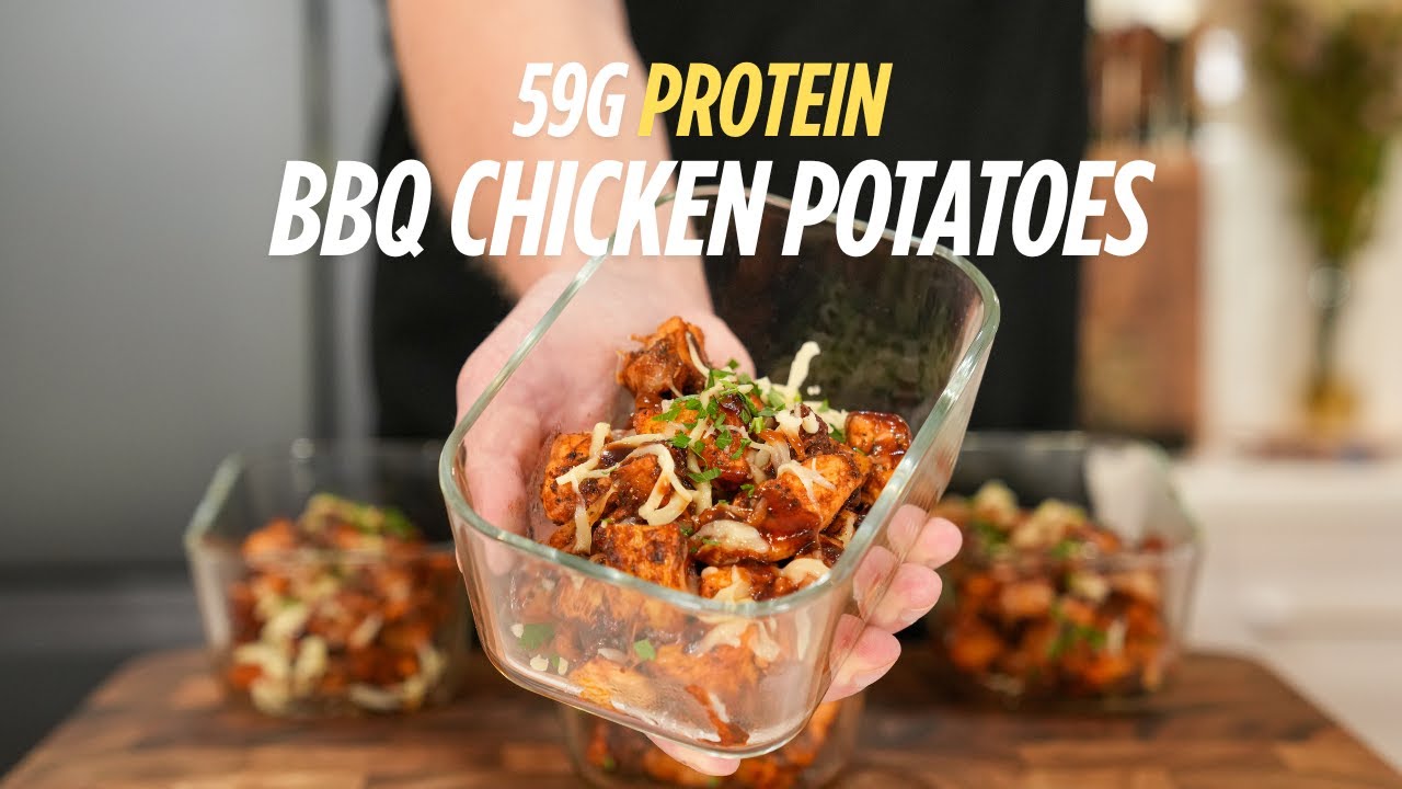 HIGH PROTEIN Loaded BBQ Chicken Potatoes | MEAL PREP