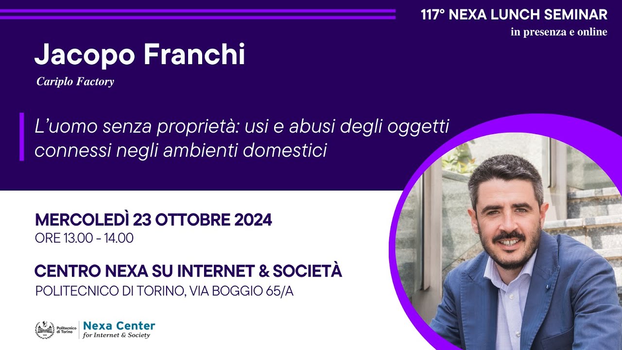 117&deg; Nexa Lunch Seminar - L&rsquo;uomo senza propriet&agrave;