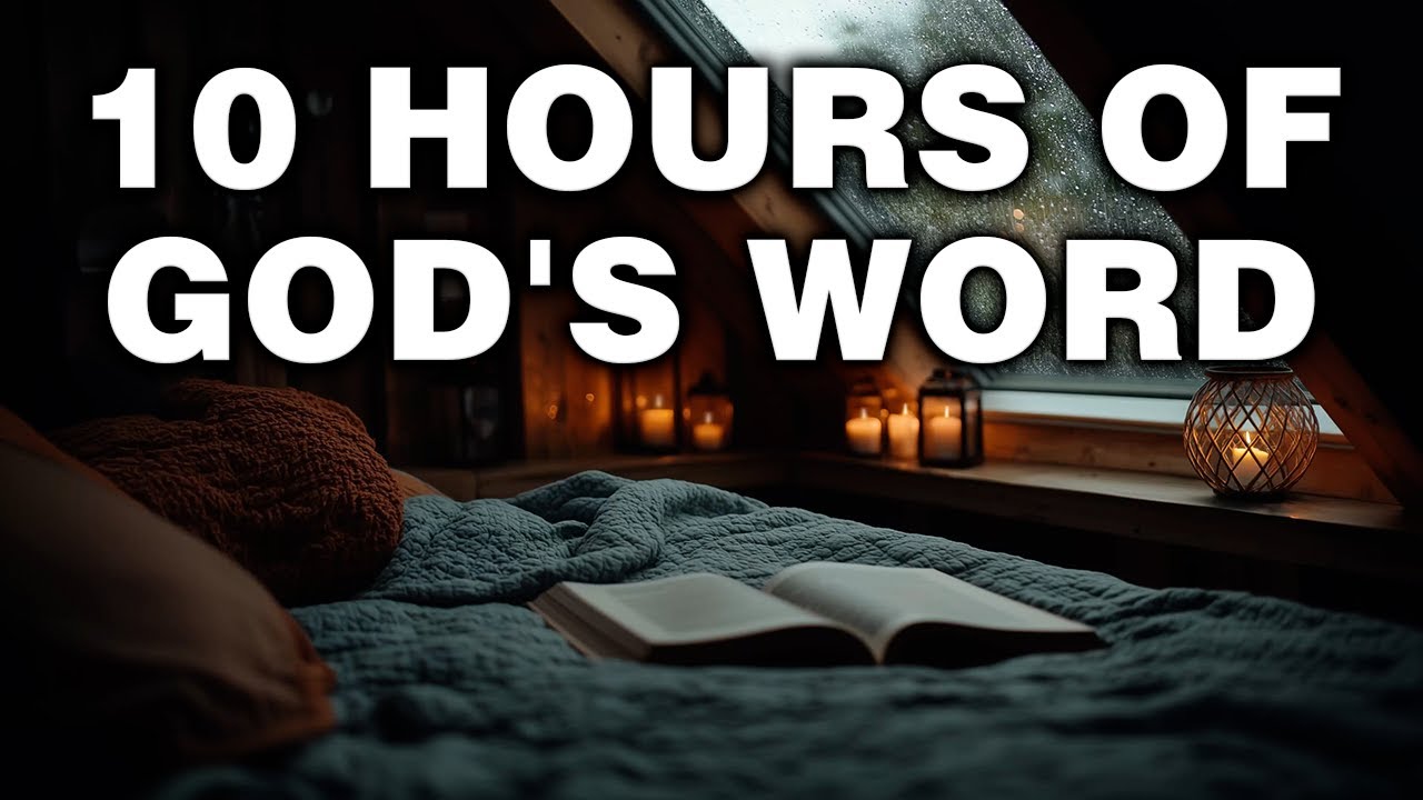 Sleep in God’s Comfort & Presence | Nighttime Bible Reading with Rain | 10 Hours