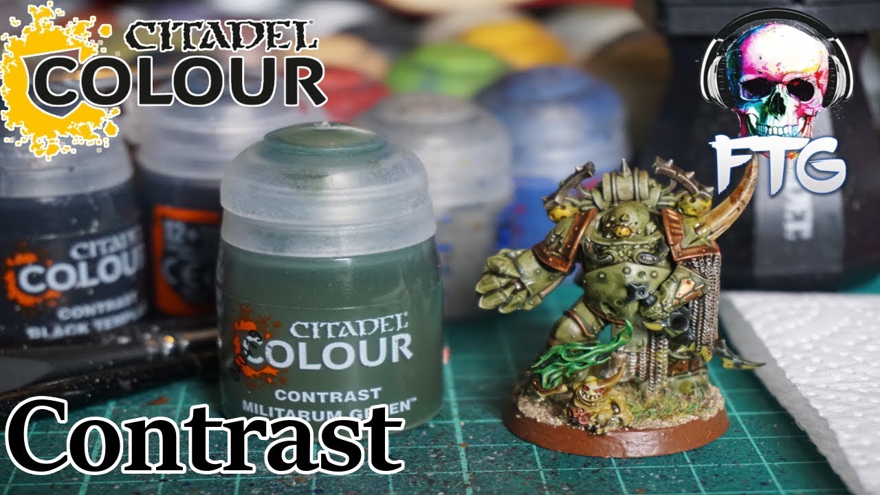 Citadel Contrast Paint on a Death Guard Plague Marine [Version 2]