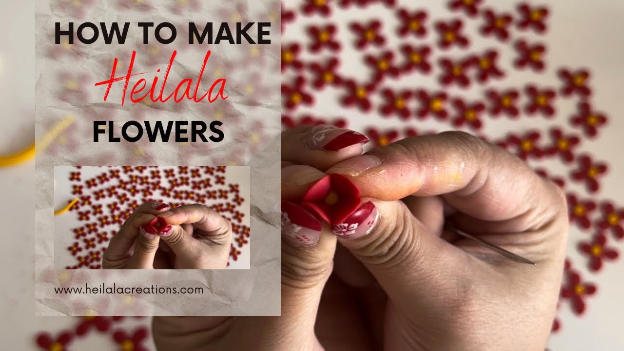 How to make Heilala flowers with polymer clay