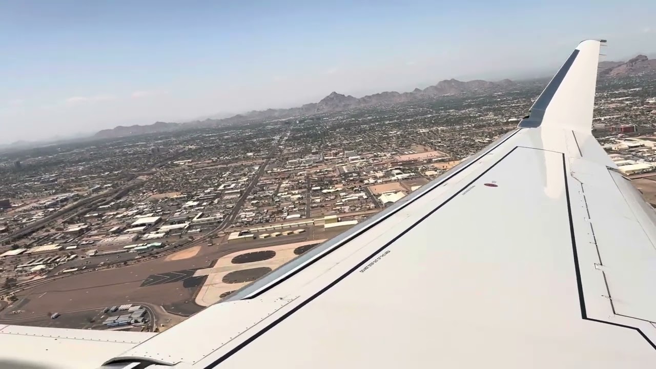 American Eagle Embraer E175 takeoff Phoenix (PHX) to Ontario, CA (ONT) RWY 25R 5-18-2025