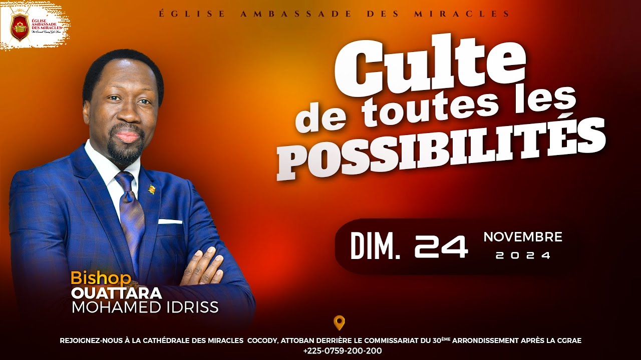 Bâtir des Autels en fin d'année | DIM 24 NOV 24 | Bishop Ouattara Mohamed Idriss