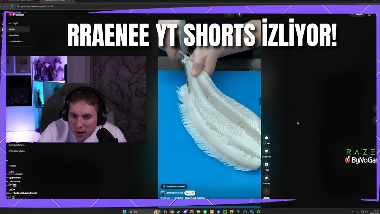 RRAENEE YOUTUBE SHORTS VİDEOLARI İZLİYOR! @RRaenee