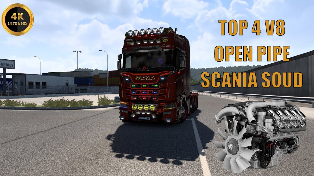 ETS2 1.45 Scania Top 4 Open Pipe Sound | ETS2 Mods