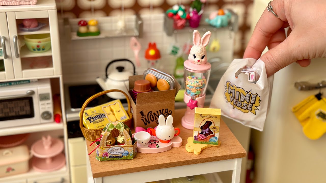 Miniature KITCHEN Tour: SPRING Easter DECOR 🐰💐 - ASMR Organize