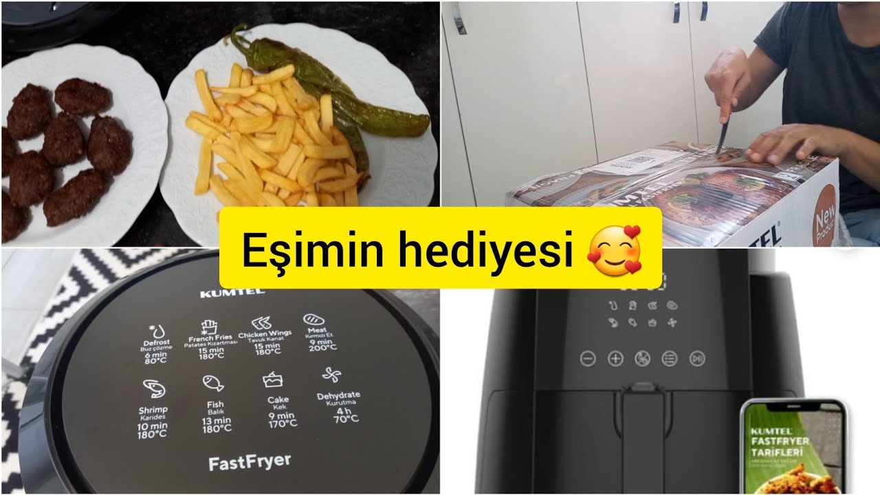 KUMTEL AİRFREY KUTU AÇILIMI❌️KÖFTE VE  PATATES DENEDİM❗️EŞİMİN HEDİYESI 🎉