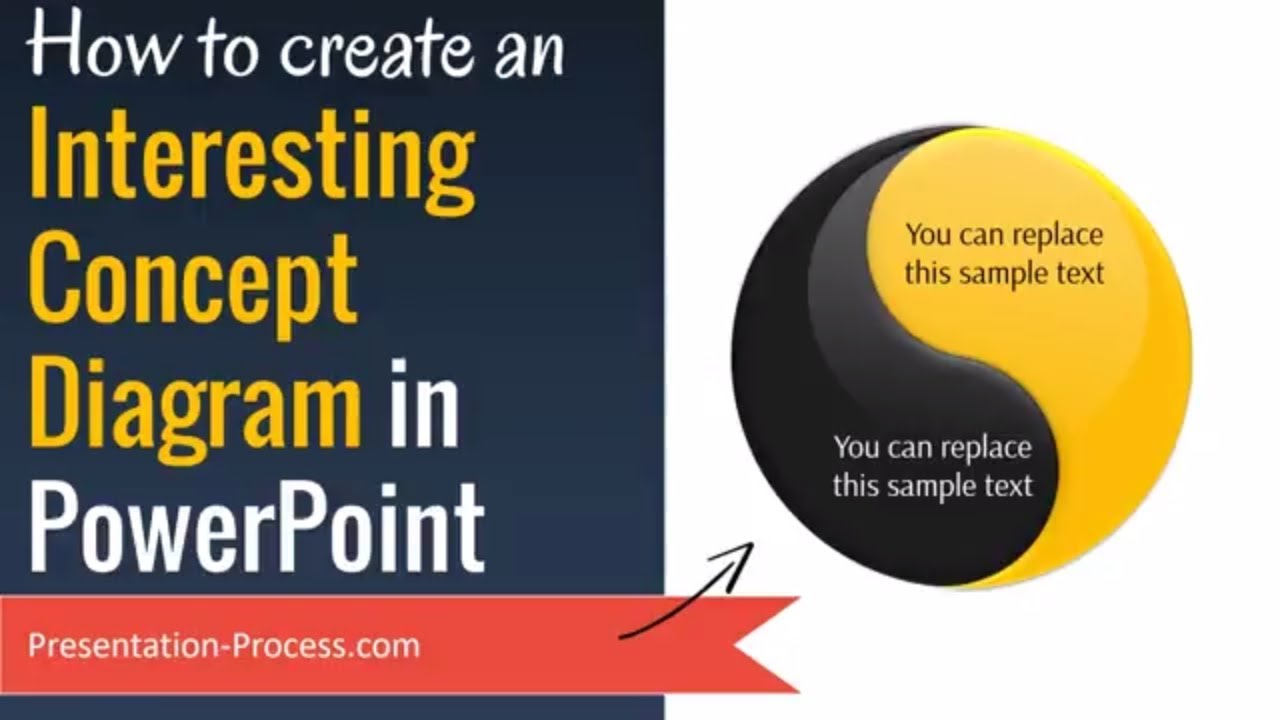 How to Create Concept Diagram in PowerPoint (Yin Yang)