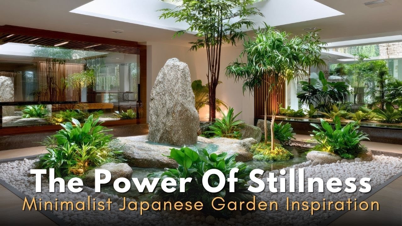 Zen-Inspired Minimalist Garden: Japanese Stone Art for Tranquil Modern Living