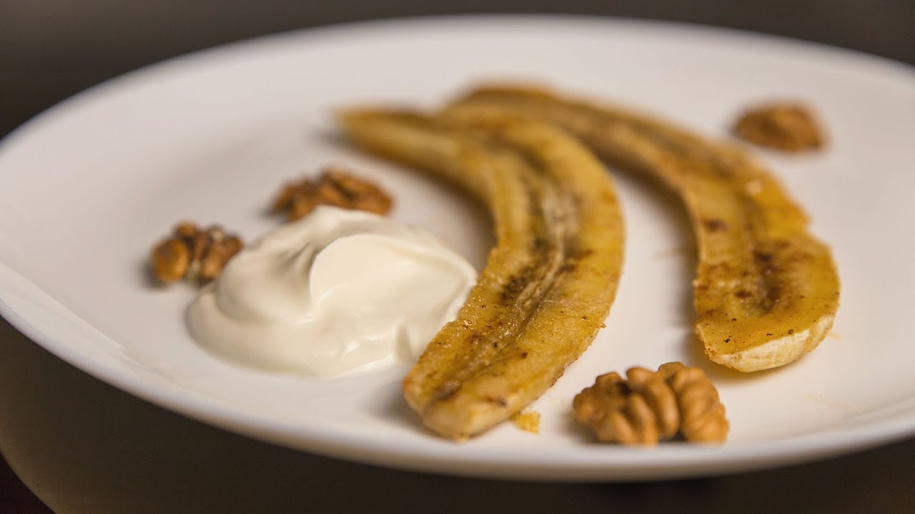 Бананы запеченные с медом и корицей
