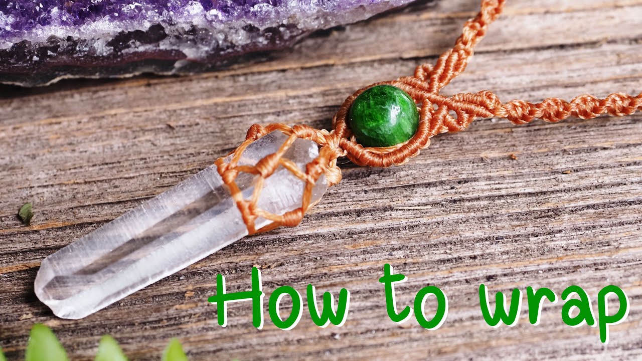 How to wrapped stone point tutorial,Handmade jewellery,Crystal point pendant,