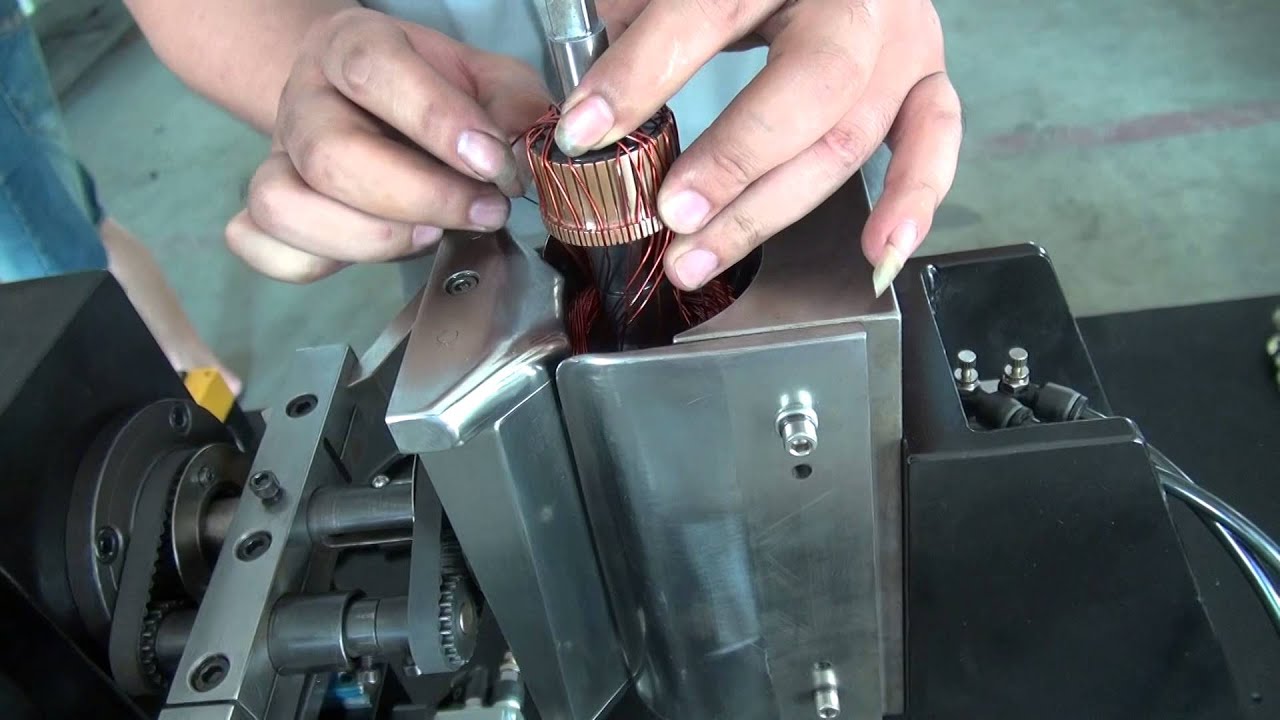 How to wind big size DC motor armature?Armature Winding Machine#motor #winding #powertools