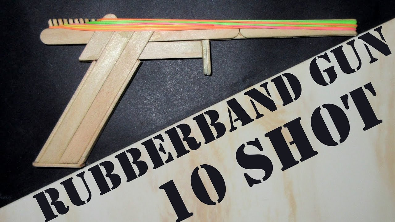 HOW TO MAKE WORLDS MOST SIMPLEST | FULLY-AUTOMATIC | RUBBER BAND GUN (10 SHOT)