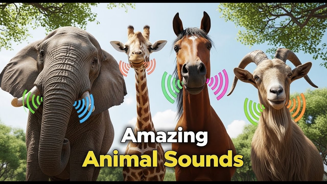 Zoo Animals Learning Video 🐾 | Fun Animal Sounds for Kids