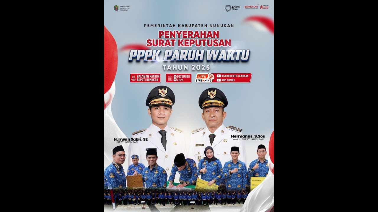 Penyerahan Surat Keputusan PPPK Paruh Waktu Tahun 2025  di Lingkungan Pemerintah Kabupaten Nunukan