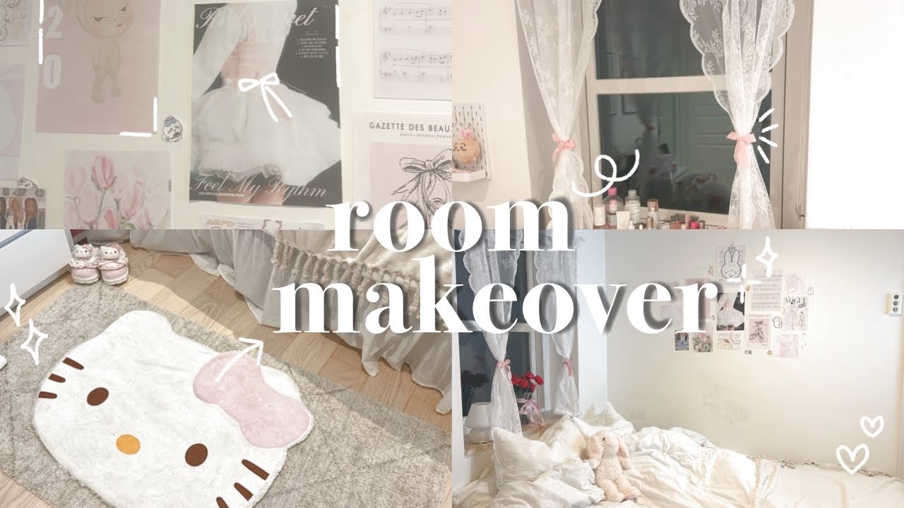 aesthetic room makeover 🌸 ✶⋆.˚ pinterest inspired, temu haul, ikea trip