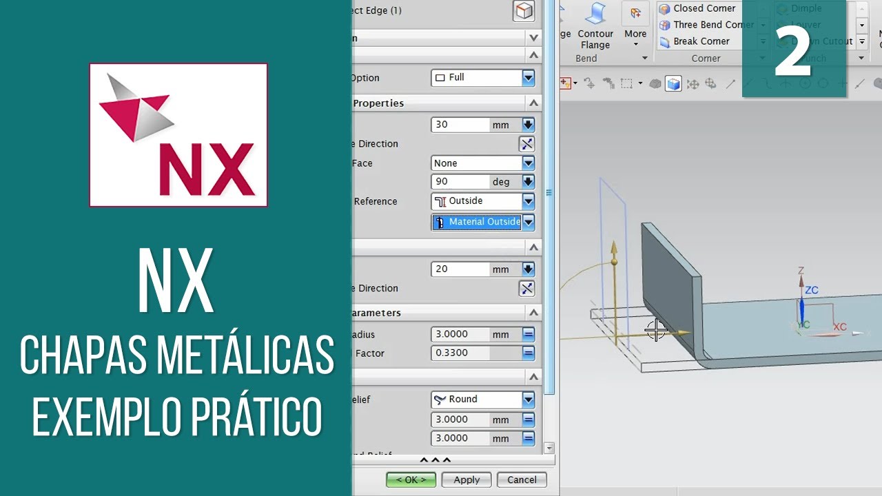 Flange Base Edge | NX Chapas Metálicas Exemplo Prático