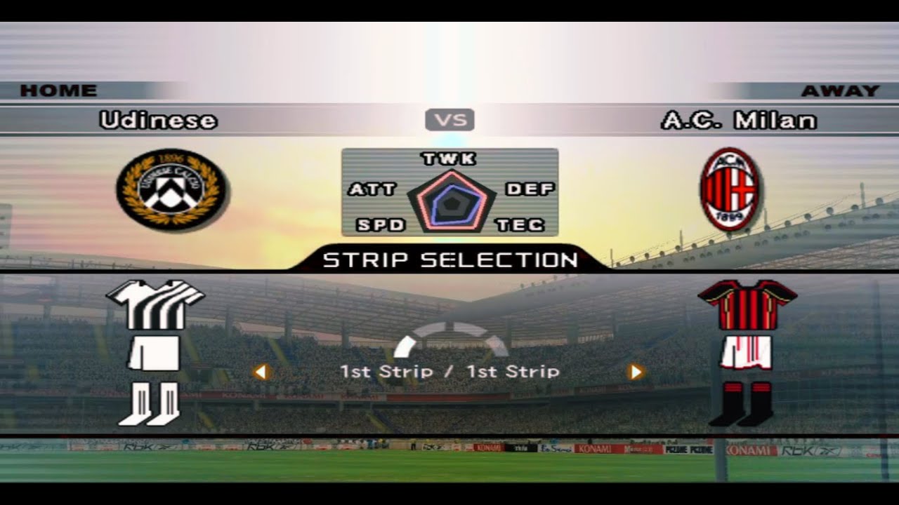 PES 6 - Udinese vs Milan / PS2