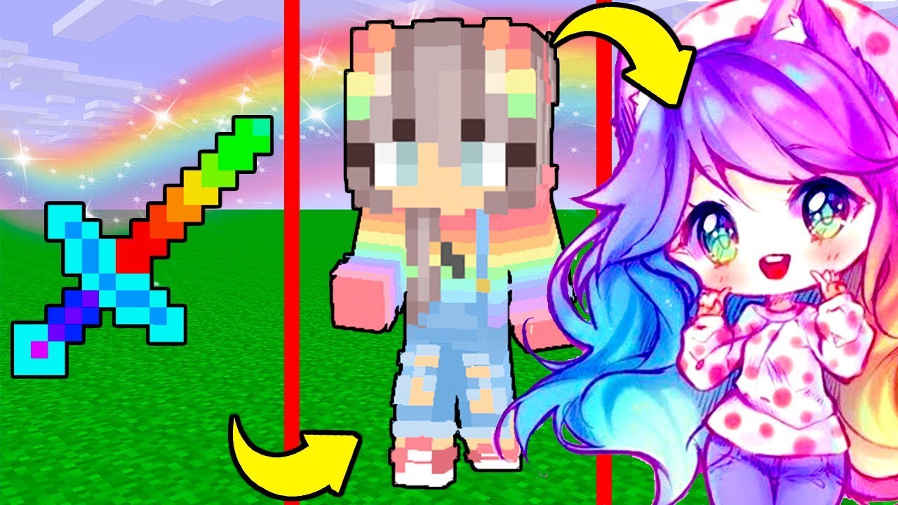 🌈КАК МЕНЯЛАСЬ ДЕВУШКА РАДУЖНЫЙ МЕЧ И ЕЁ ЖИЗНЕННЫЙ ЦИКЛ МАЙНКРАФТ!