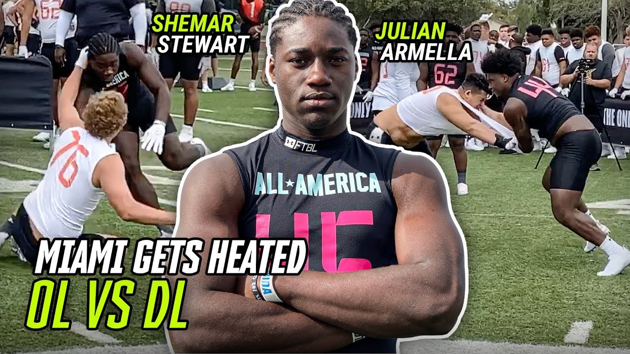 Shemar Stewart & Julian Armella Get After It At All American CAMP! Nation's Best Linemen Go At It!