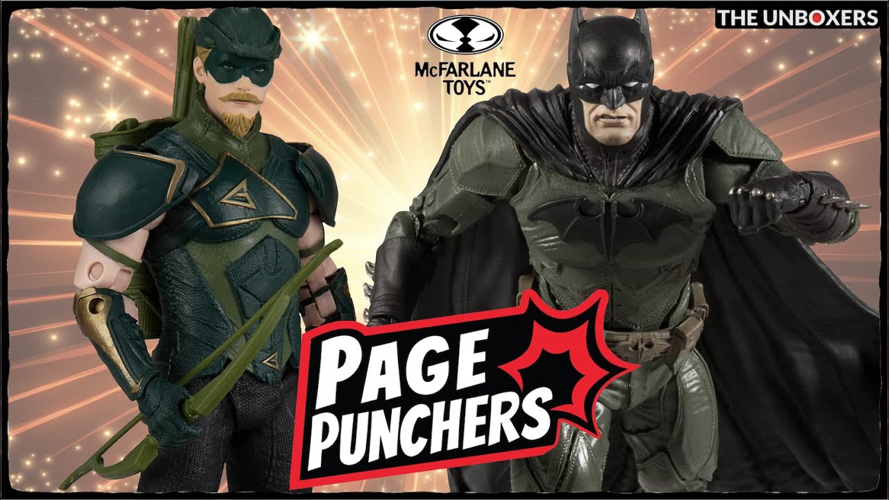 Фигурки Зеленой Стрелы из Injustice и Бэтмена из серии Page Punchers от McFarlane Toys