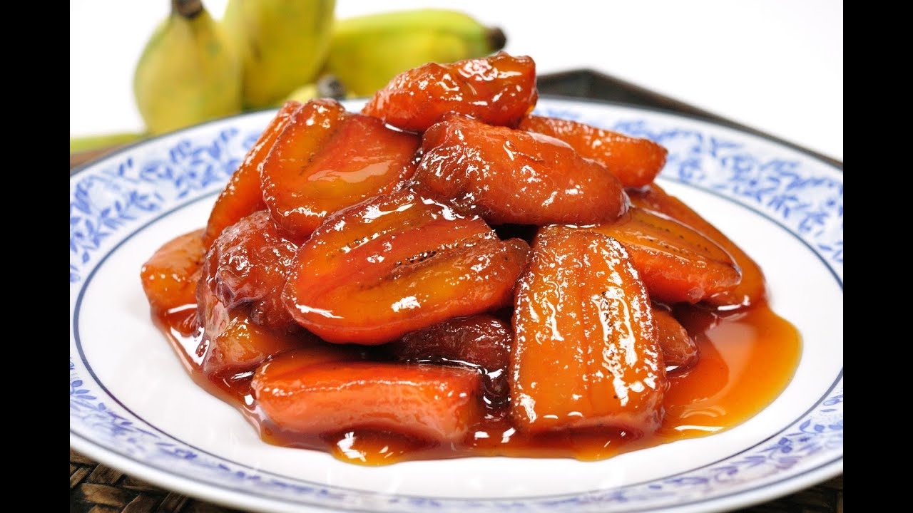 Banana in syrup (Thai Dessert) - กล้วยเชื่อม