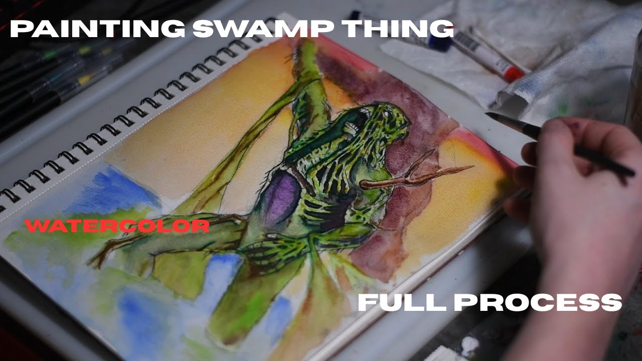 Throwing down some color! Swamp thing full process video/live commentary.