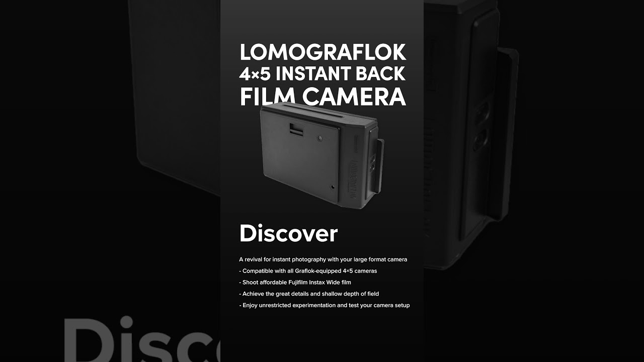 LomoGraflok 4×5 Instant Back Film Camera specifications 