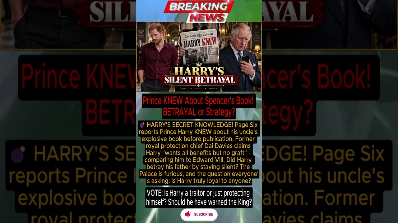 🚨 HARRY KNEW! Prince's SILENT BETRAYAL of King Charles #PrinceHarry #kingcharles #RoyalFamily