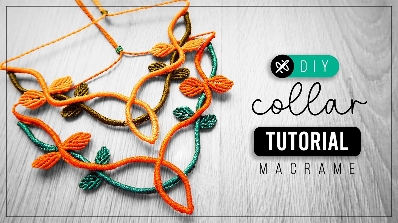 DIY Collar Enredadera» 🍃  tutorial | como hacer collar de hilo | diy ● Macrame necklace #238