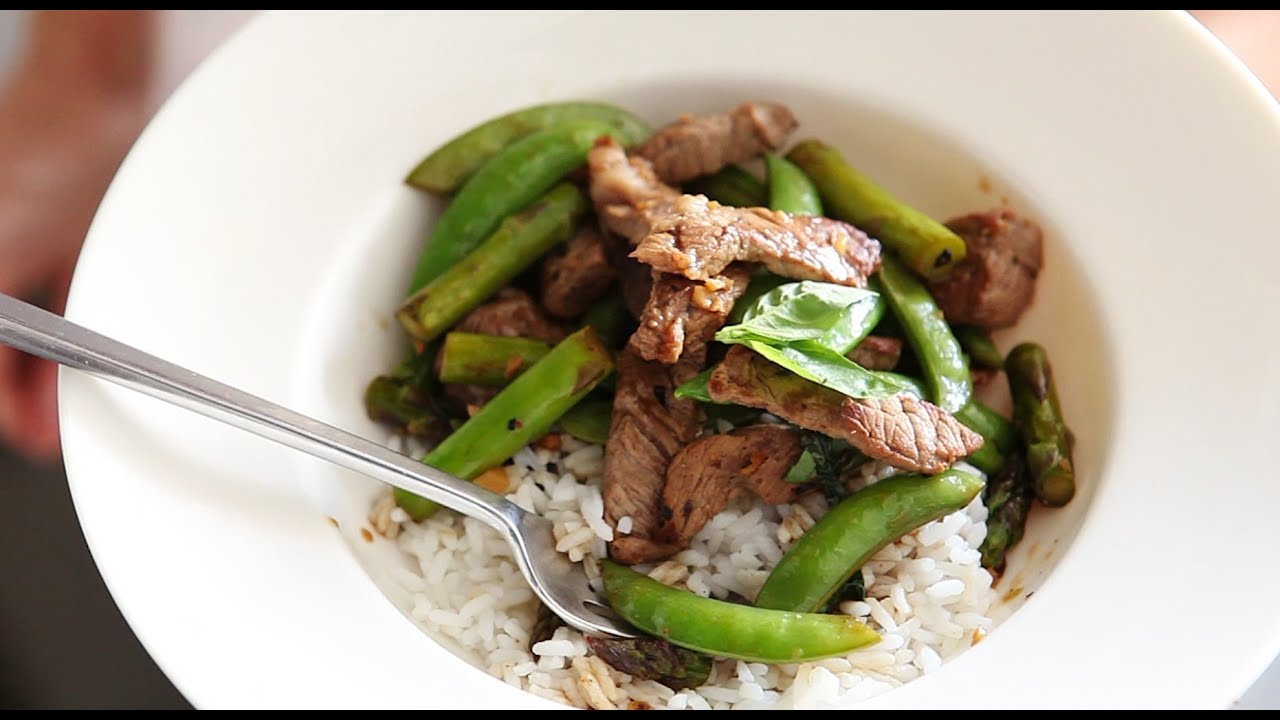 Beef, Snap Pea, and Asparagus Stir-Fry | Everyday Food with Sarah Carey