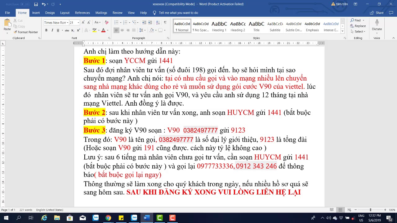 C&aacute;c bước để chuyển sim thường sang sim v90