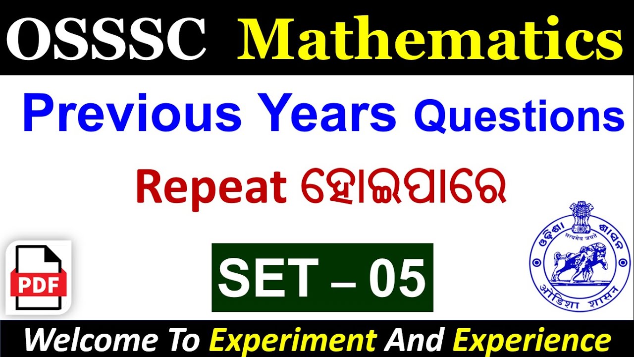 OSSSC Previous Year Question (SET_5) #osssc #ossscpeo  #ossscpeoclass  #ossscari  #ossscri