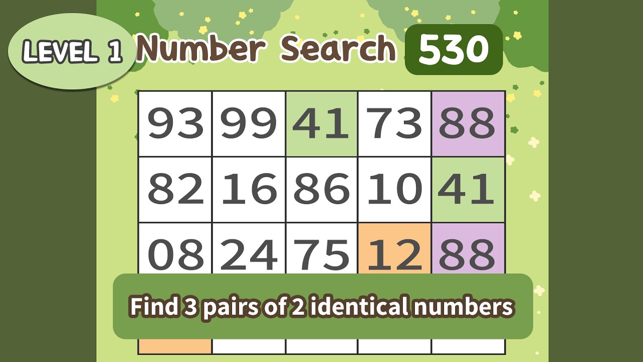 Stay Mentally Young with This Triple Number Match Game  1-530