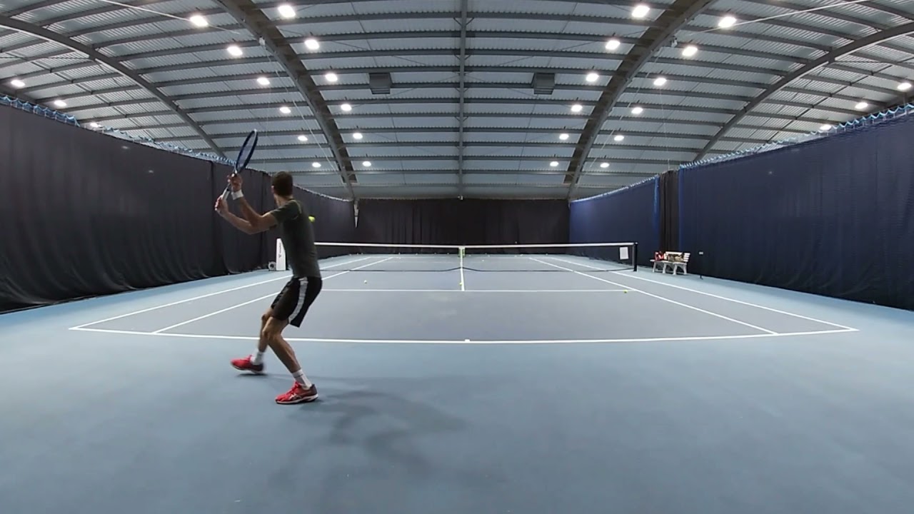 Training with my Spinshot Player tennis ball machine