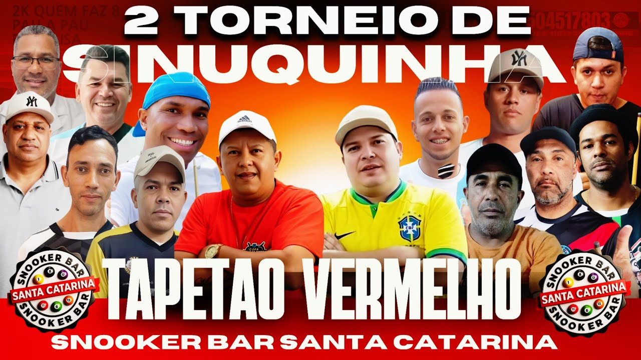 2° TORNEIO DE SINUQUINHA NO TAPETÃO VERMELHO # SINUCA AO VIVO # BILHAR AO VIVO
