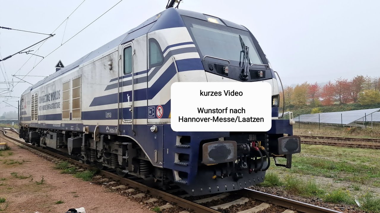 Zugfahrt von Wunstorf nach Hannover Messe/Laatzen in 8K und 24Fps