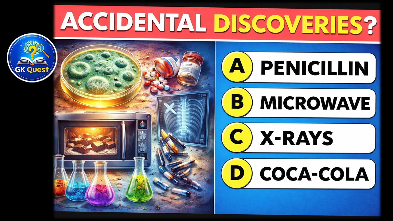 Accidental Discoveries That Changed the World | GK Trivia MCQ Quiz | GK Quest