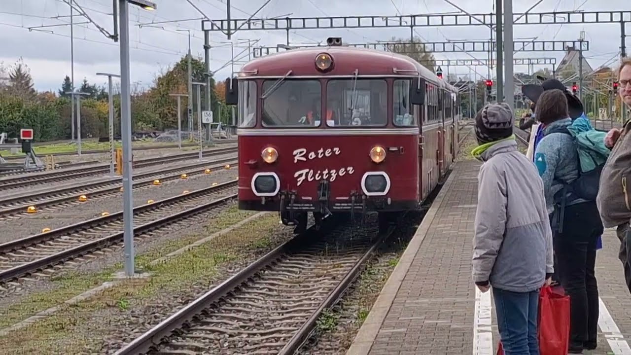 🚃Roter Flitzer auf der Räuberbahn von Aulendorf nach Pfullendorf 🚉