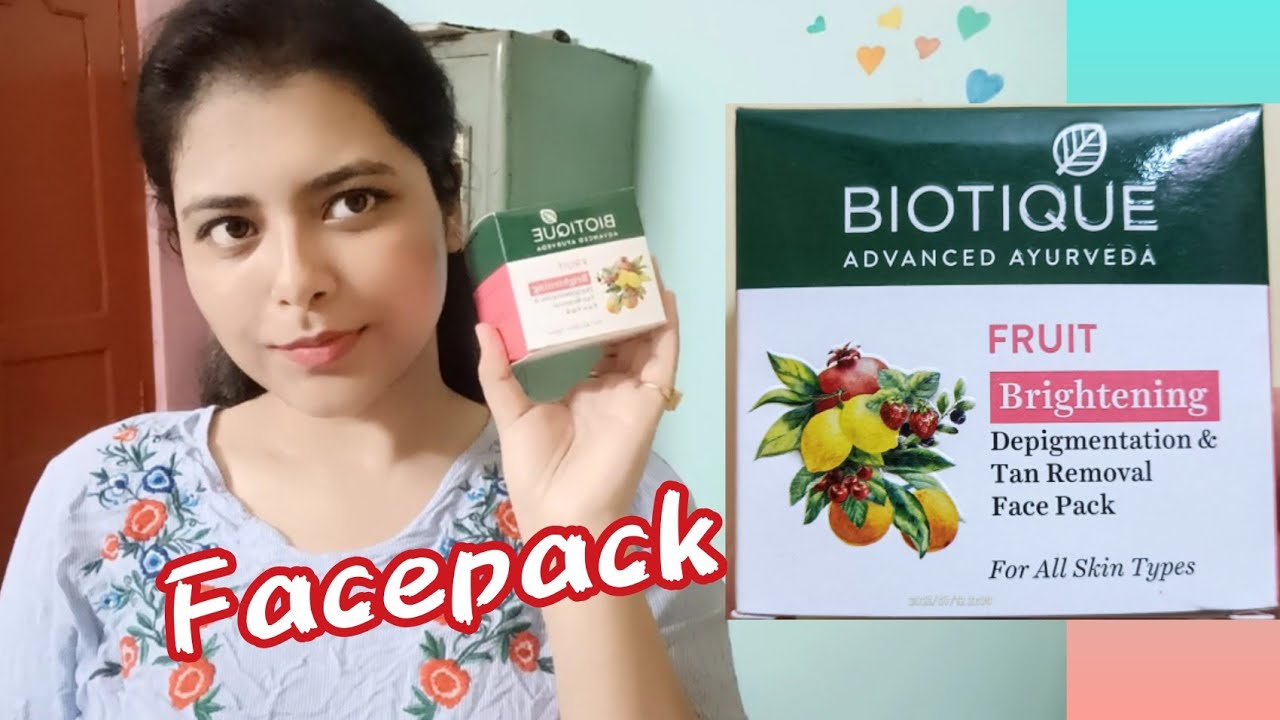 Biotique Fruit Brightening Face Pack || All SKIN Type Face Pack for Depigmentation and Tan Removal