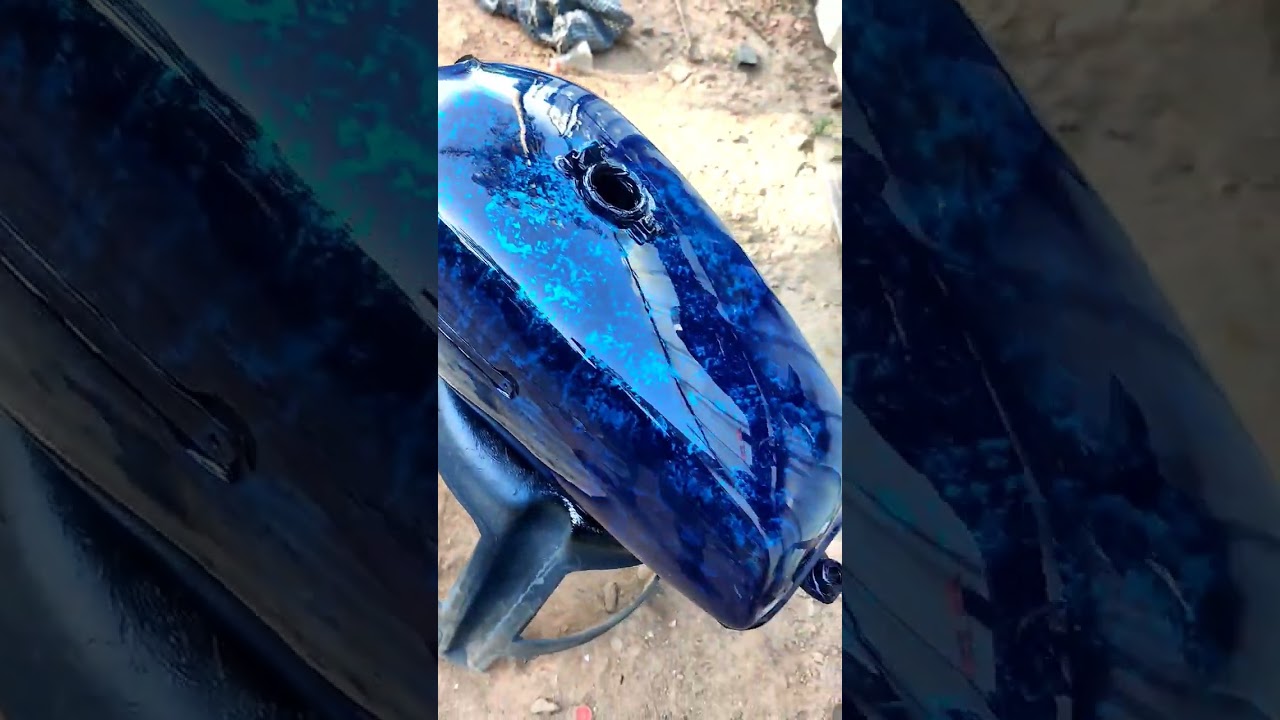 rx100 tank custom painted 🎨 #candypaintz #bike #shortvideo #restoration #rx100