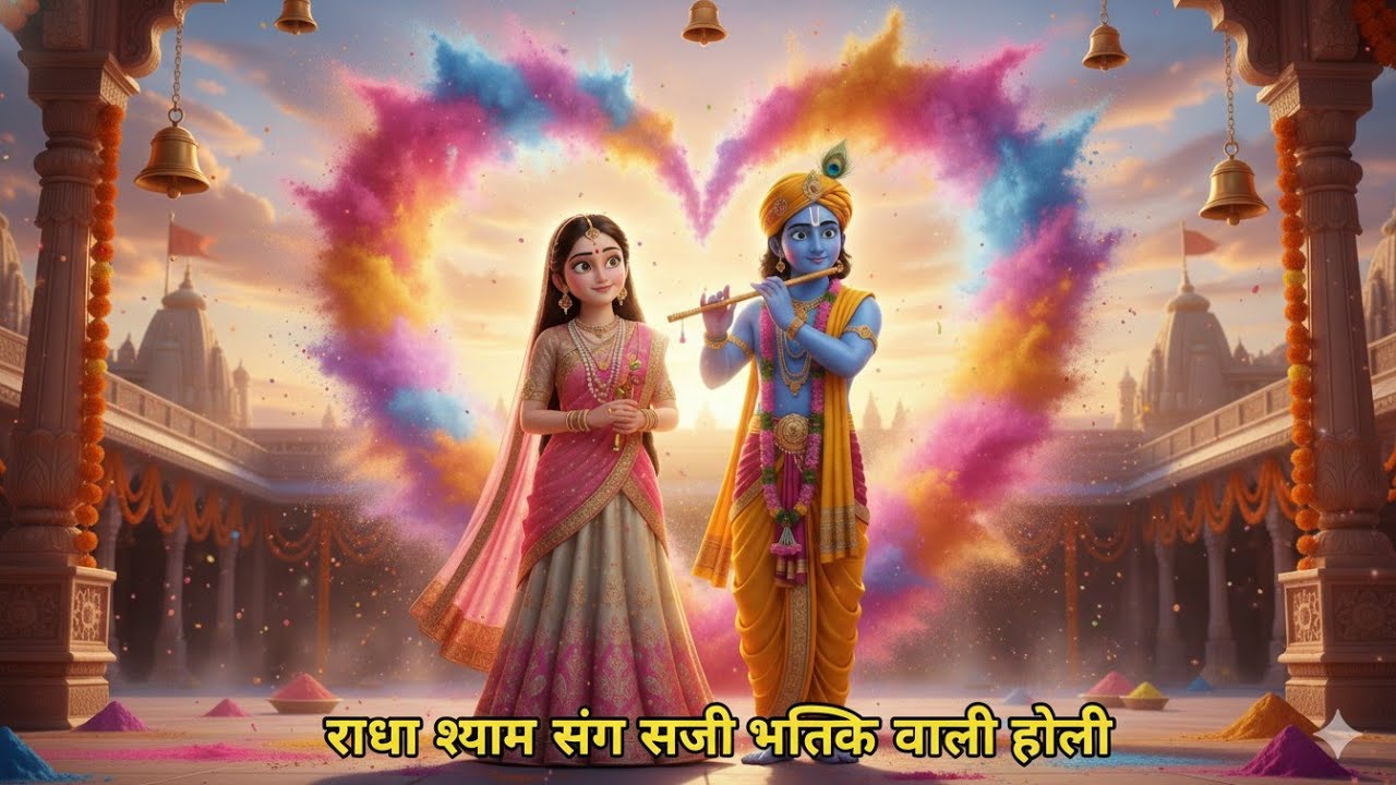 Grand Temple Orchestra Version | Radha Krishna Divine Holi 2026 Vrindavan Bhakti Mahotsav #holi2026 
