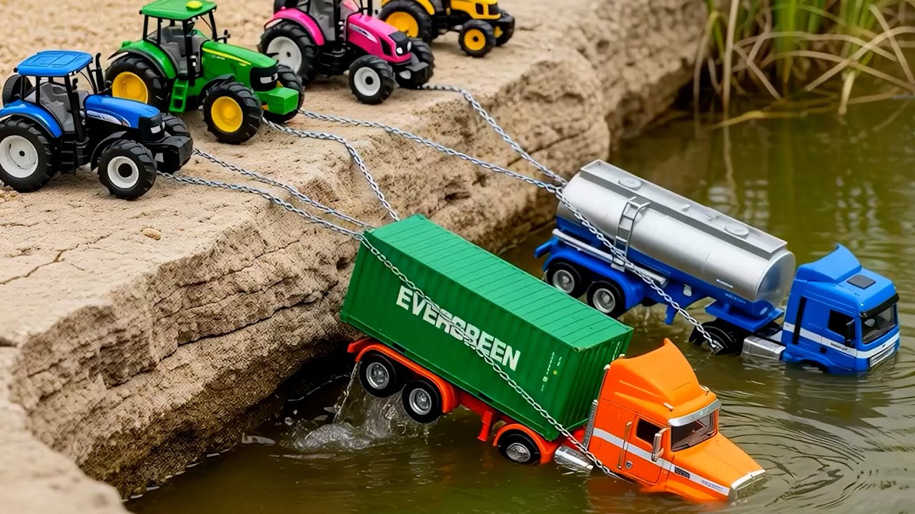 Oh No! Trucks Keep Falling Into the Water 🚚💦 Rescue Mission Begins!