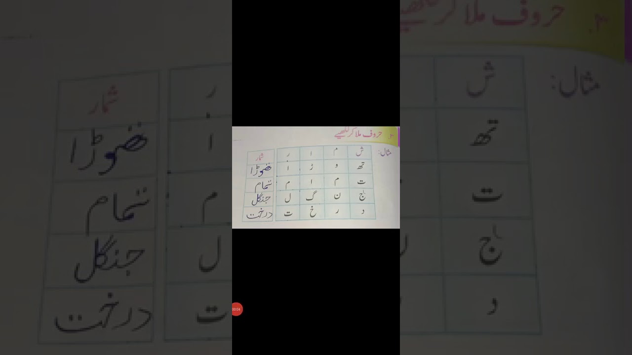 Tasleema Parveen Class 2nd subject Urdu topic hurif mili kar likhaya date 28-08-2020