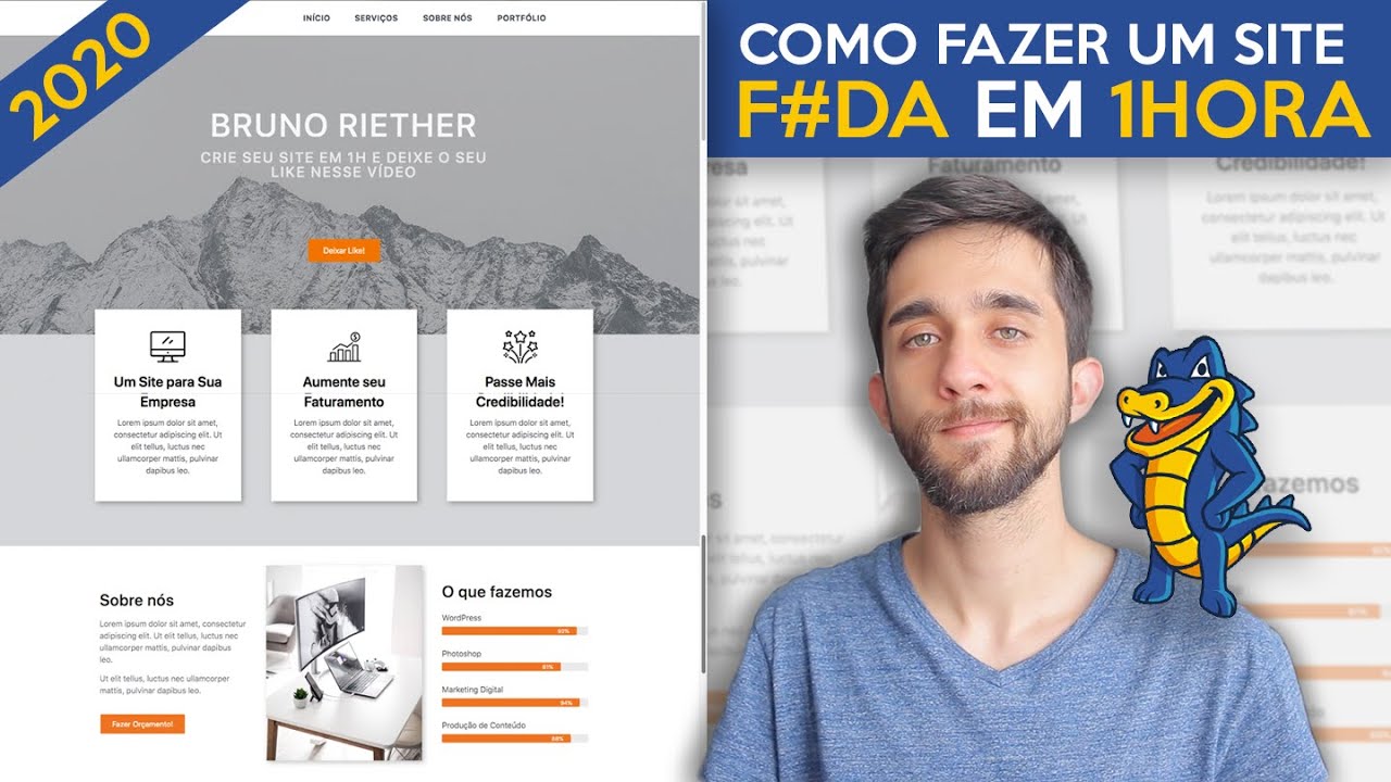 Como Criar Um Site Portfólio Para Os Seus Clientes (HostGator)