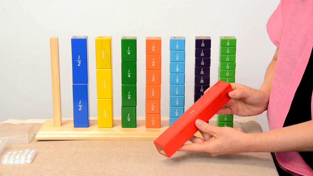 Montessori Fraction Exercises - Rectangular Model [MFE #63]
